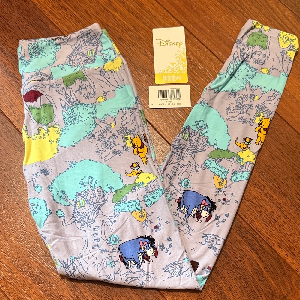 Lularoe Disney Winnie the Pooh Tigger Eeyore OS leggings NWT